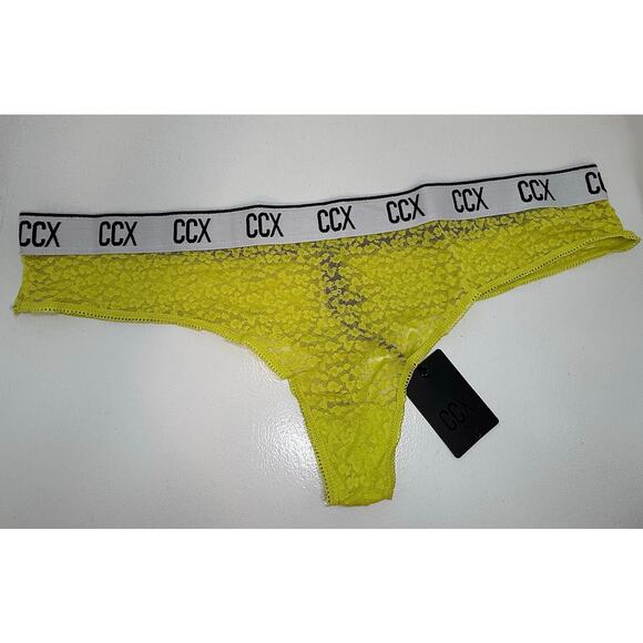 City Chic / CCX Lace Thong - Citrus - Plus Size 24  - NWT - Picture 4 of 7